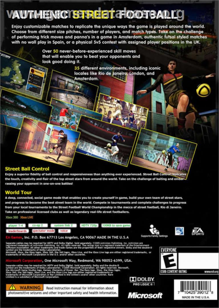 Fifa Street - Microsoft Xbox 360 - Artwork - Box Back