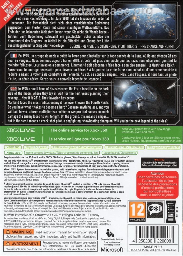 Iron Sky - Invasion - Microsoft Xbox 360 - Artwork - Box Back