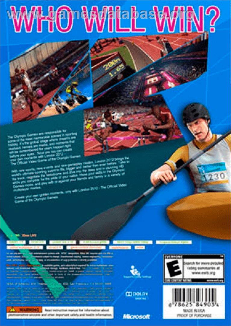 London 2012 - Microsoft Xbox 360 - Artwork - Box Back