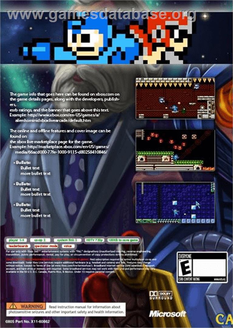 Mega Man 10 - Microsoft Xbox 360 - Artwork - Box Back