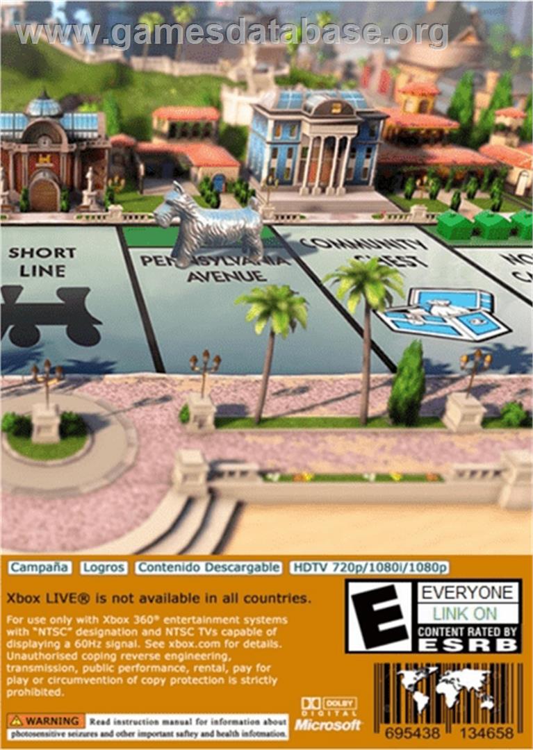 Monopoly Plus - Microsoft Xbox 360 - Artwork - Box Back