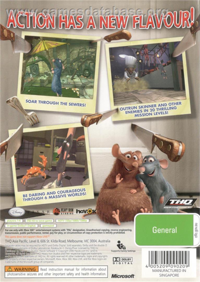 Ratatouille - Microsoft Xbox 360 - Artwork - Box Back