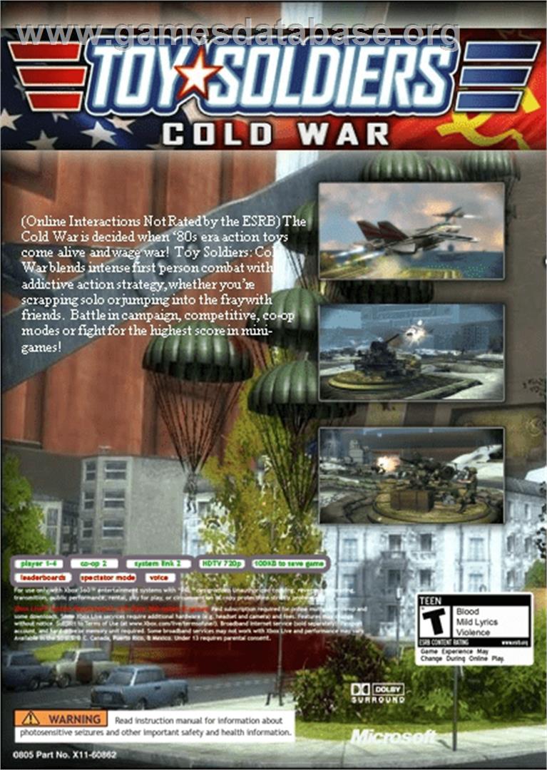 Toy Soldiers - Cold War - Microsoft Xbox 360 - Artwork - Box Back