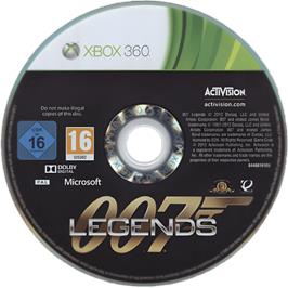 Cartridge artwork for 007 Legends on the Microsoft Xbox 360.