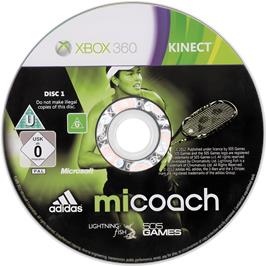 Cartridge artwork for Adidas Micoach on the Microsoft Xbox 360.