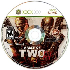 Cartridge artwork for Army Of Two - Le 40ème Jour on the Microsoft Xbox 360.