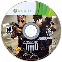 Cartridge artwork for Army Of Two - Le Cartel Du Diable on the Microsoft Xbox 360.