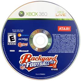 Cartridge artwork for Backyard Football '10 on the Microsoft Xbox 360.
