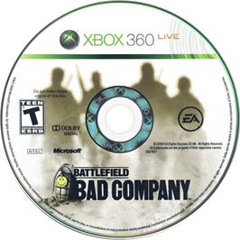 Cartridge artwork for Battlefield - Bad Company on the Microsoft Xbox 360.
