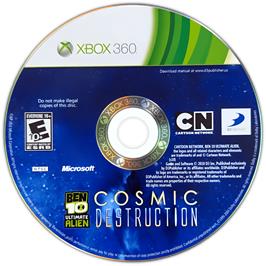 Cartridge artwork for Ben 10 Ultimate Alien - Cosmic Destruction on the Microsoft Xbox 360.