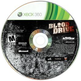 Cartridge artwork for Blood Drive on the Microsoft Xbox 360.