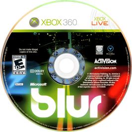 Cartridge artwork for Blur on the Microsoft Xbox 360.
