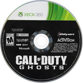 Cartridge artwork for Call Of Duty - Ghosts on the Microsoft Xbox 360.