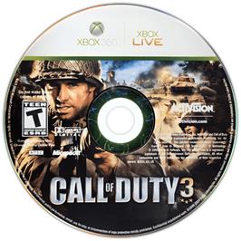 Cartridge artwork for Call Of Duty 3 - En Marche Vers Paris on the Microsoft Xbox 360.