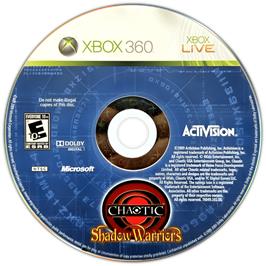 Cartridge artwork for Chaotic - Shadow Warriors on the Microsoft Xbox 360.
