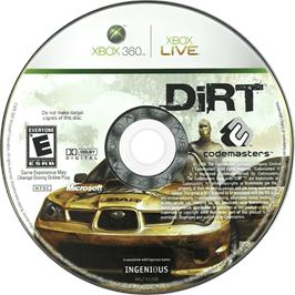 Cartridge artwork for Colin Mcrae - Dirt on the Microsoft Xbox 360.