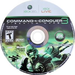 Cartridge artwork for Command And Conquer 3 - Les Guerres Du Tibérium on the Microsoft Xbox 360.