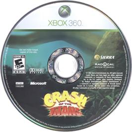 Cartridge artwork for Crash Of The Titans on the Microsoft Xbox 360.