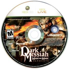 Cartridge artwork for Dark Messiah Of Might And Magic - Elements on the Microsoft Xbox 360.