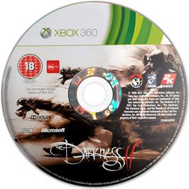 Cartridge artwork for Darkness 2, The on the Microsoft Xbox 360.