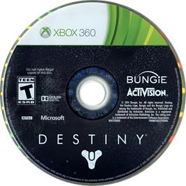 Cartridge artwork for Destiny on the Microsoft Xbox 360.