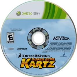 Cartridge artwork for Dreamworks Super Star Kartz on the Microsoft Xbox 360.