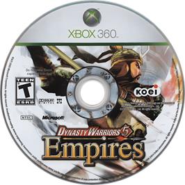 Cartridge artwork for Dynasty Warriors 5 - Empires on the Microsoft Xbox 360.