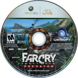 Cartridge artwork for Far Cry Instincts Predator on the Microsoft Xbox 360.