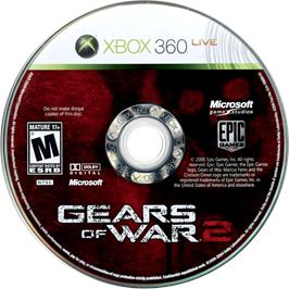 Cartridge artwork for Gears Of War 2 on the Microsoft Xbox 360.