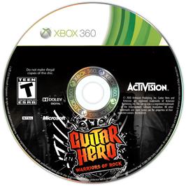 Cartridge artwork for Guitar Hero - Warriors Of Rock on the Microsoft Xbox 360.