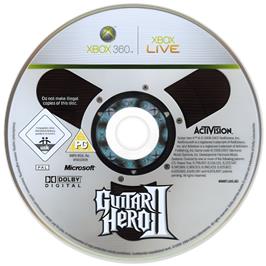 Cartridge artwork for Guitar Hero 2 on the Microsoft Xbox 360.