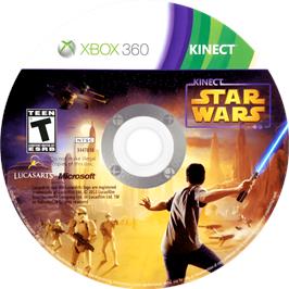 Cartridge artwork for Kinect Star Wars on the Microsoft Xbox 360.