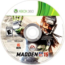 Cartridge artwork for Madden Nfl 15 on the Microsoft Xbox 360.