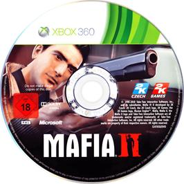 Cartridge artwork for Mafia 2 on the Microsoft Xbox 360.