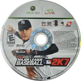 Cartridge artwork for Major League Baseball 2k7 on the Microsoft Xbox 360.