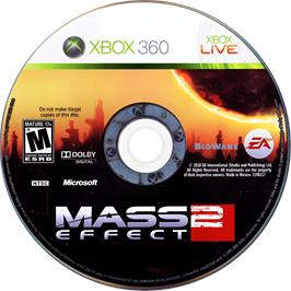 Cartridge artwork for Mass Effect 2 on the Microsoft Xbox 360.