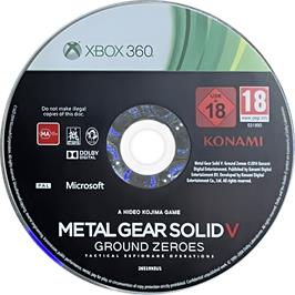 Cartridge artwork for Metal Gear Solid 5 - Ground Zeroes on the Microsoft Xbox 360.