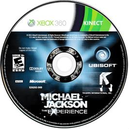 Cartridge artwork for Michael Jackson - The Experience on the Microsoft Xbox 360.