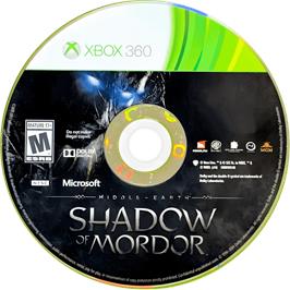 Cartridge artwork for Middle-Earth - Shadow of Mordor on the Microsoft Xbox 360.