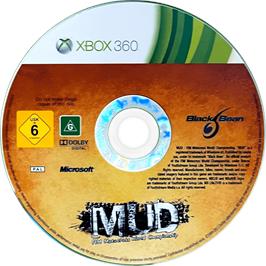 Cartridge artwork for Mud - Fim Motocross World Championship on the Microsoft Xbox 360.