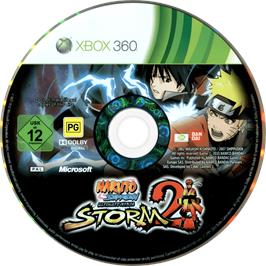 Cartridge artwork for Naruto Shippuden - Ultimate Ninja Storm 2 on the Microsoft Xbox 360.