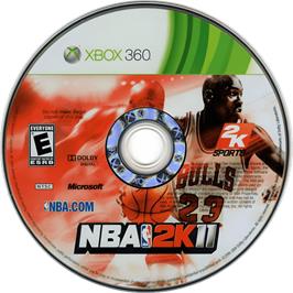 Cartridge artwork for Nba 2k11 on the Microsoft Xbox 360.