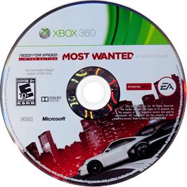 Cartridge artwork for Need For Speed - Most Wanted (2005) on the Microsoft Xbox 360.