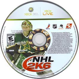 Cartridge artwork for Nhl 2k6 on the Microsoft Xbox 360.