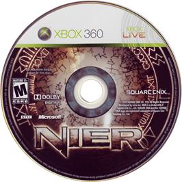 Cartridge artwork for Nier on the Microsoft Xbox 360.