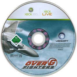 Cartridge artwork for Over G Fighters on the Microsoft Xbox 360.