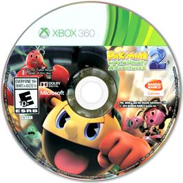 Cartridge artwork for Pac-Man and the Ghostly Adventures on the Microsoft Xbox 360.