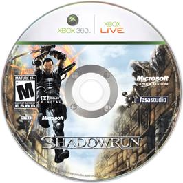 Cartridge artwork for Shadowrun on the Microsoft Xbox 360.