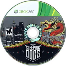 Cartridge artwork for Sleeping Dogs on the Microsoft Xbox 360.