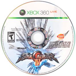 Cartridge artwork for Soulcalibur 4 on the Microsoft Xbox 360.